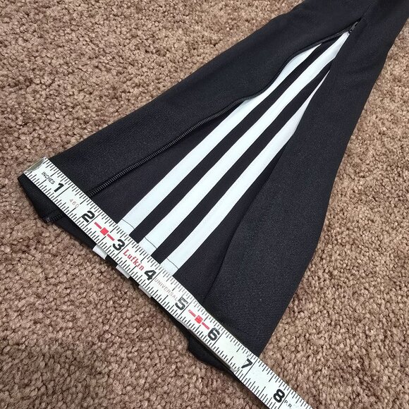 Adidas Womens Medium Flare Tiro Pants Soccer Black Regular Fit Zipper Leg - Picture 6 of 12